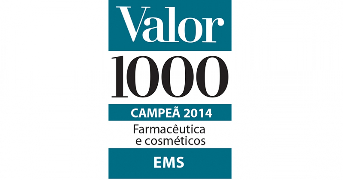 Grupo NC - EMS é bicampeã do prêmio Valor 1000 na categoria Farmacêutica e Cosméticos